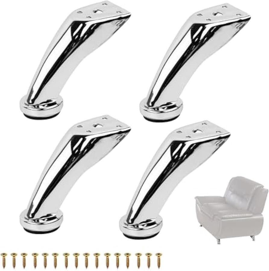 Meubelpoten bankpoten bedpoten bankpoten metalen poten voor meubels keukenkasten tafel 9 5 cm 4 stuks