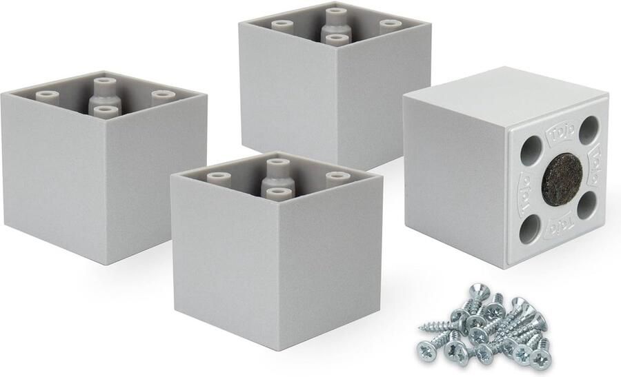 Meubelpoten CUBA Duurzaam kunststof Set van 4 50 mm x 50 mm