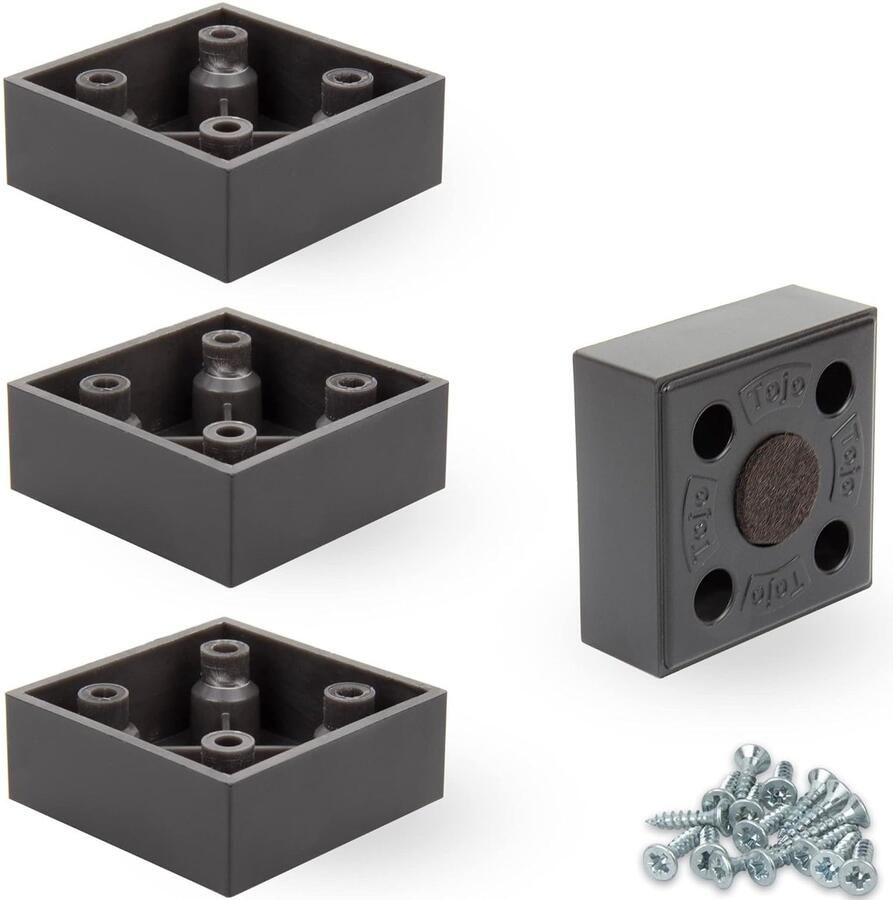 Meubelpoten CUBA Set van 4 Hoogwaardig kunststof 20 x 50 mm