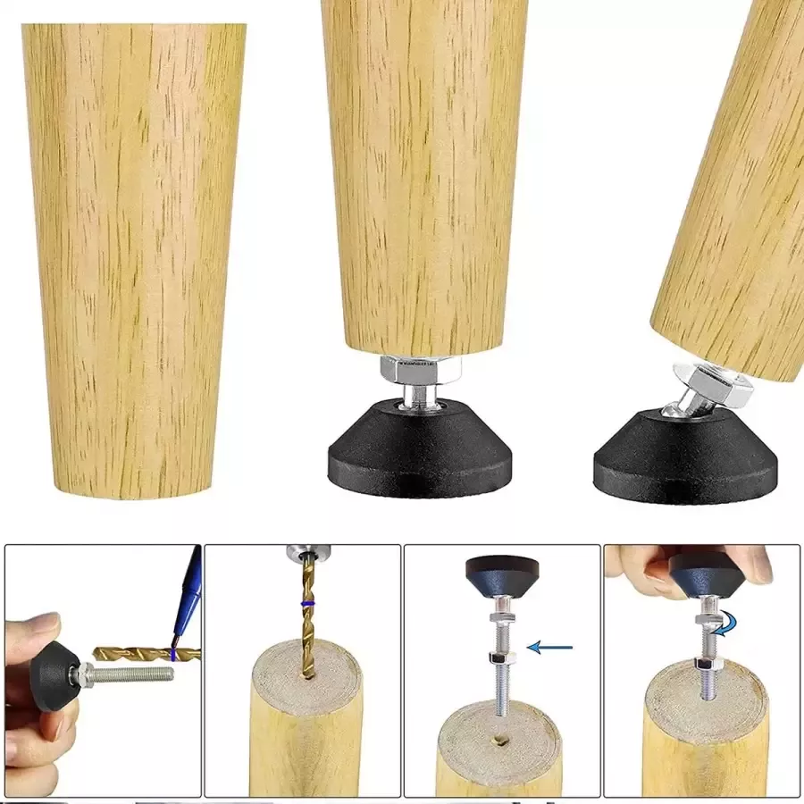 4 STUKS Meubelpoten – Furniture legs set – Bankpoten Meubelvoeten Poten voor Meubels