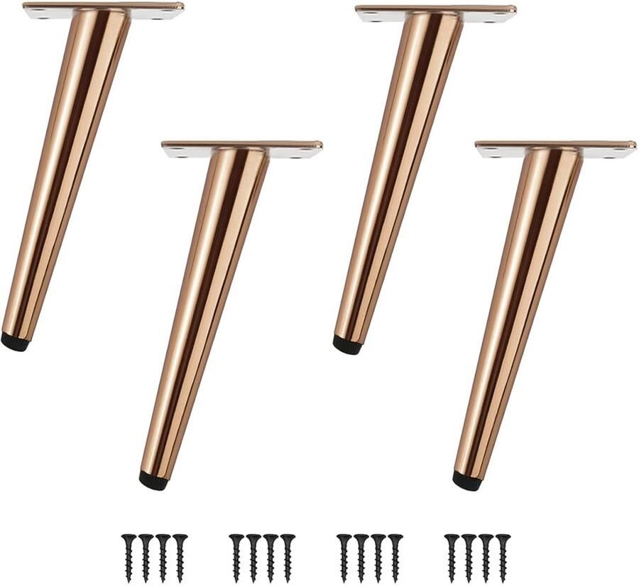 Meubelpoten Kegel Set van 4 Metalen Tafelpoten Antislip Basis