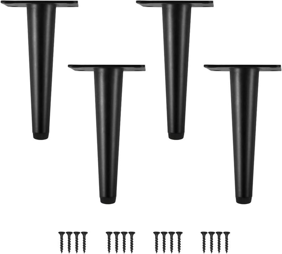 Meubelpoten Kegel Set van 4 Roestvrij Metaal Antislip Basis