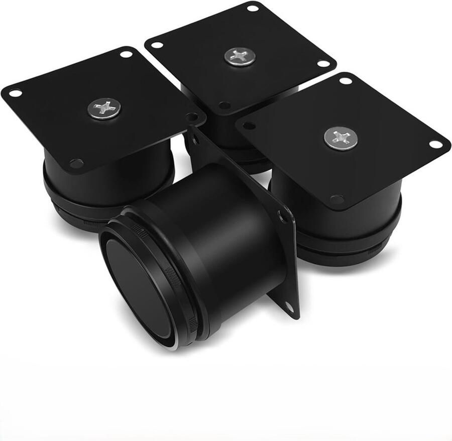 Meubelpoten verstelbaar zwart set van 4 poten voor meubels 50 mm in hoogte verstelbaar kastpoten in hoogte verstelbare poten metaal