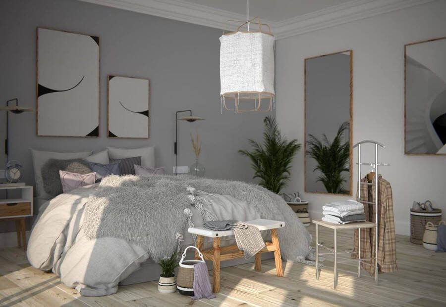 Meubels 81950 heer dienaarstoel metaal aluminium eiken San Remo 46 x 46 x 109 cm