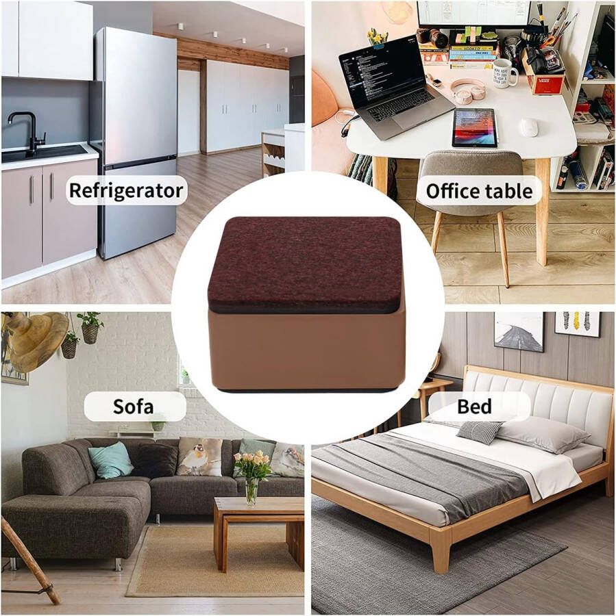 Meubelverhoger 2 inch van Koolstofstaal Zelfklevende 5 cm Bedverhogers Set Zwaar Werk Tafelverhoger Bankverhoger 2 4'' in Diameter Meubelverhoging voegt 50 mm Hoogte toe Aan Meubelpoten - Foto 2