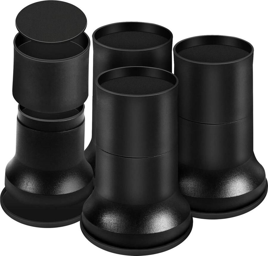 Meubelverhoger tafelverhoger Set van 4 stuks Zwart Hoogte 55 cm 10 cm 155 cm Uping furniture risers