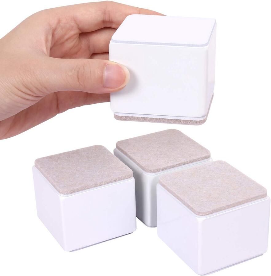 Meubelverhoger Verhoog de hoogte van meubels Set van 4 Koolstofstaal