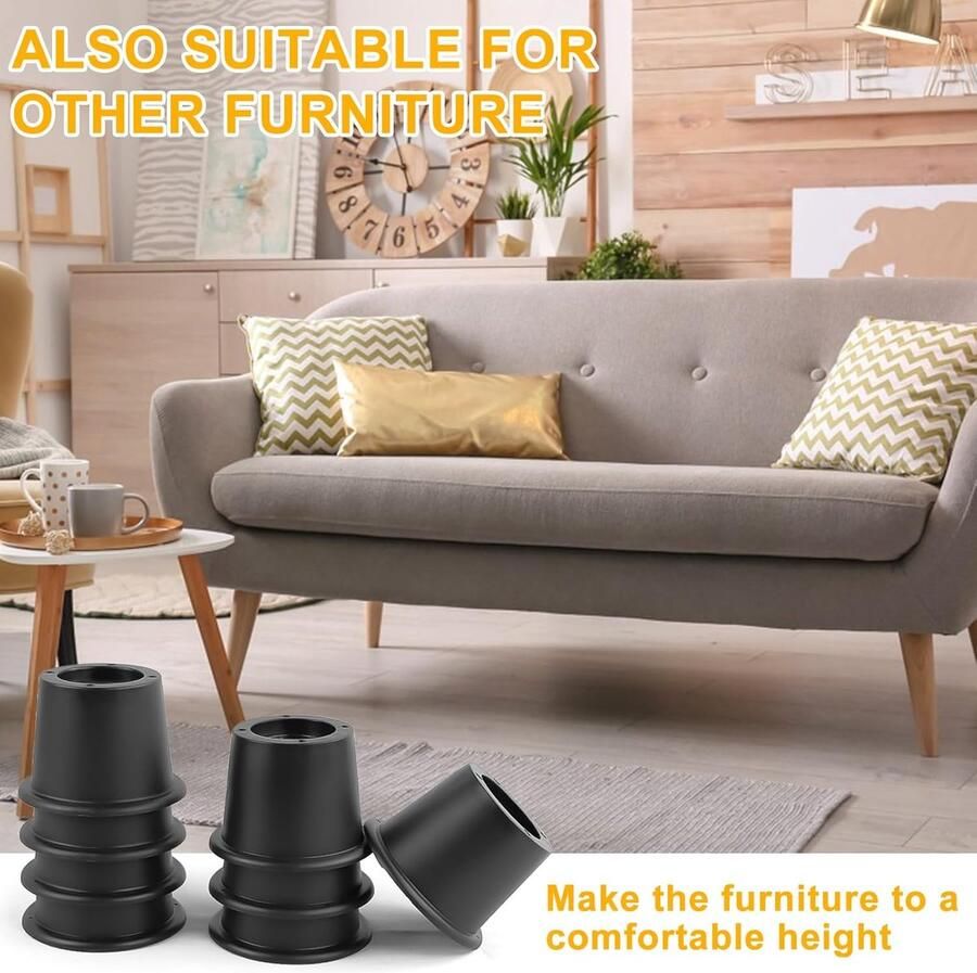 Meubelverhogers Verhoog je meubels set van 8 antislip duurzaam