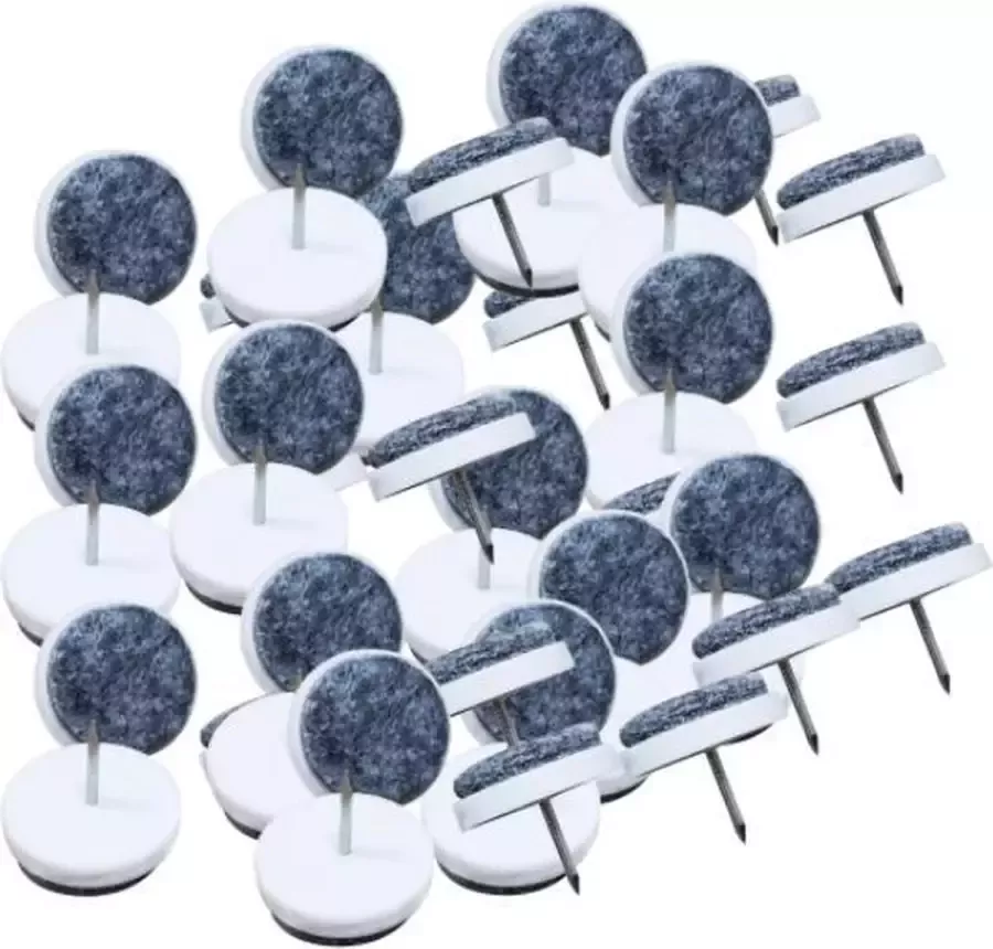 Meubelvilt met spijker Meubelonderzetters Viltjes Vilt voor meubels 16 Stuks Stof Rond 2.4cm dia