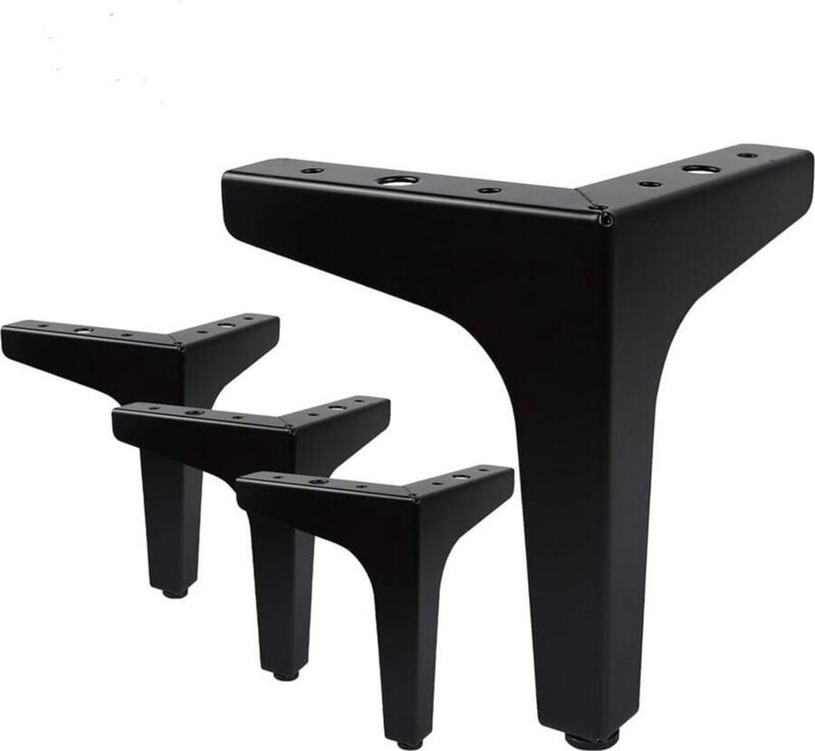 Meubelvoeten 4 stuks Stelvoeten Bankvoeten ijzer zwart 15 cm moderne driehoekige metalen tafelpoten voor kast bank