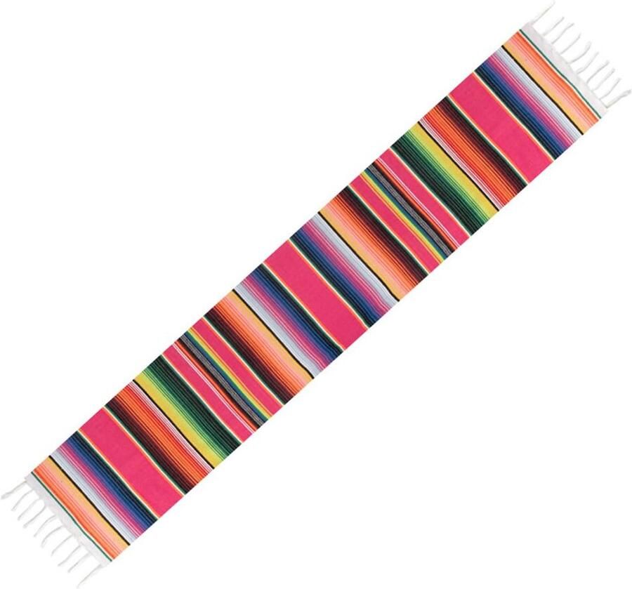 Mexicaans zijden tafelkleed decoratief 1 stuk handgeweven 14 x 84 inch
