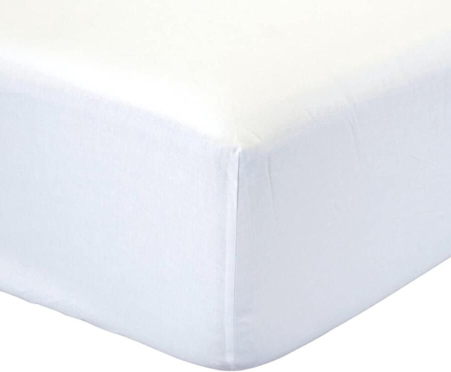 Microfiber Hoeslaken 180x200 cm Wit Geschikt voor Matrassen tot 30 cm Hoogte