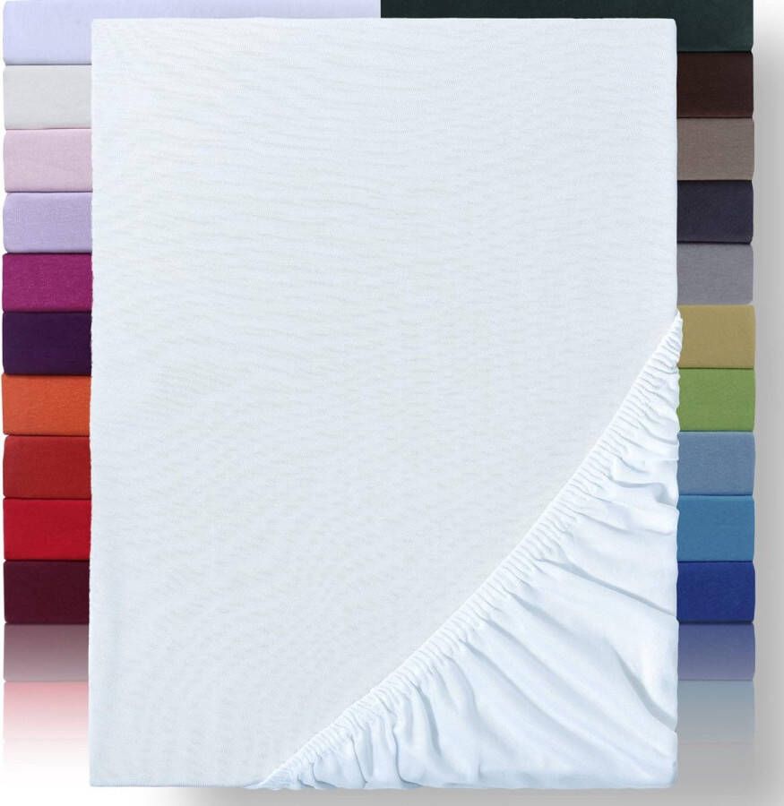 Microvezel boxspring bed- en waterbed hoeslaken 200 x 220 cm 40 cm basishoogte 200 x 220 cm hoeslaken 100% polyester wit