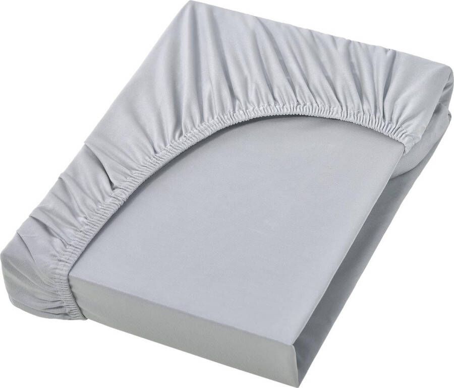 Microvezel boxspring bed- en waterbed hoeslaken 200 x 220 cm 40 cm basishoogte 200 x 220 cm hoeslaken 100% polyester zilver lichtgrijs