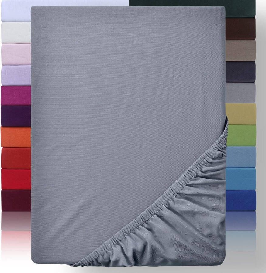 Microvezel boxspringbed & waterbed hoeslaken 200 x 220 cm 40 cm matrashoogte 200x220cm hoeslaken 100% polyester grijs