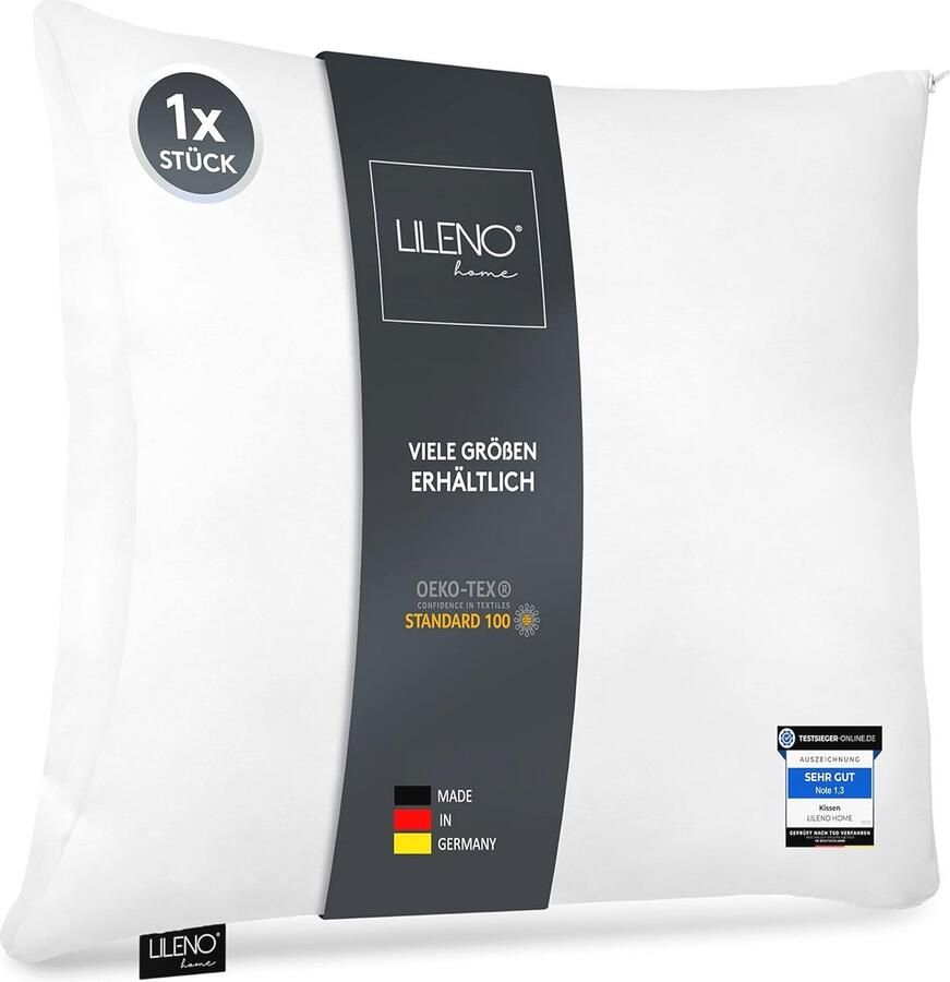 Microvezel kussen 50 x 50 cm Wasbaar tot 95 graden Hoofdkussen voor bed of decoratie