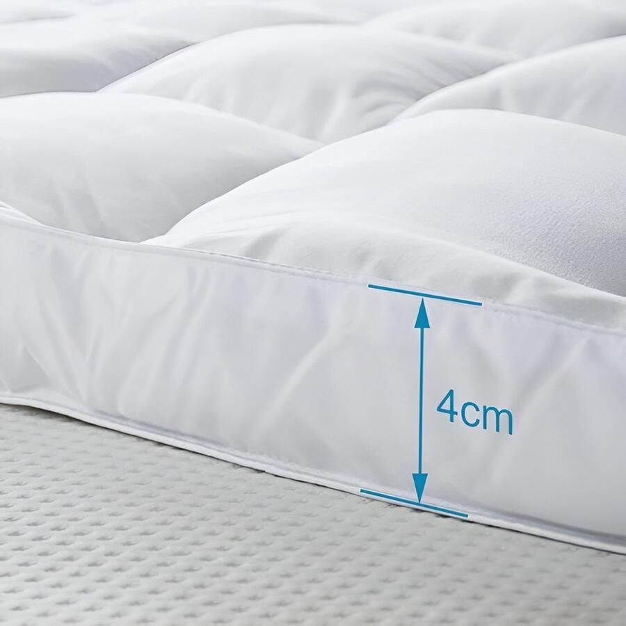 Microvezel matrastopper Topdekmatras Extra zacht Antiallergisch 200 x 200cm