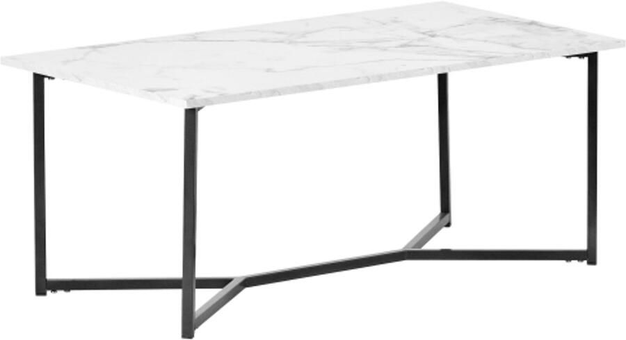 Mid Century Moderne houten rechthoekige salontafel woonkamer wit