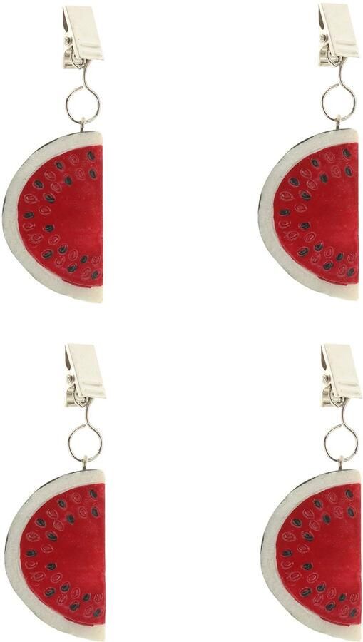 MIK funshopping Set van 4 tafelkleedgewichten met klemkracht tafelkleedgewichten ideaal voor de gedekte tafel (watermeloenen)