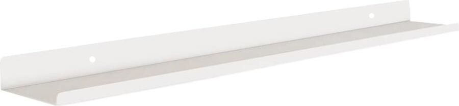 MILUKA Wit wandrek Zwevende Wandplank lengte 70 cm Hangend fotorek Witte wandplanken voor keuken woonkamer slaapkamer badkamer enz. Metalen plank (1 wit) 70x10x3 cm