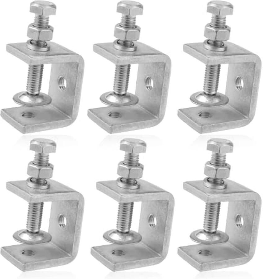 Mini C-klemmen 6 stuks 1 inch 304 roestvrijstaal voor houtbewerking en lasmontage