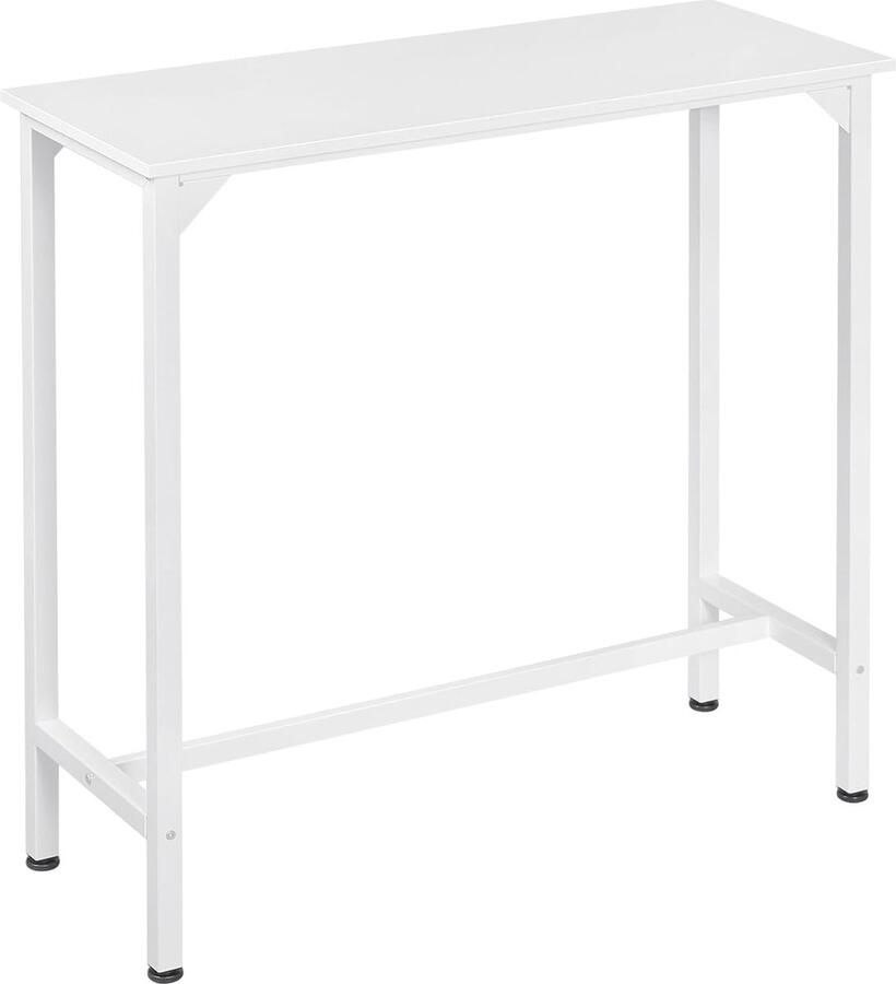 Witte Smalle Bartafel Statafel voor Keuken of Bistro Compact en Ruimtebesparend 100x40 cm
