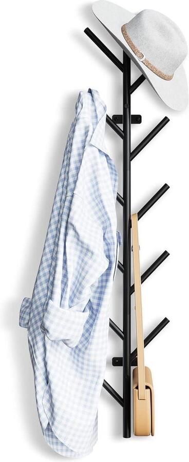 Metalen Wandkapstok 100cm Jashaken Muurkapstokken voor Jassen Hoeden Sjaals en Handtassen