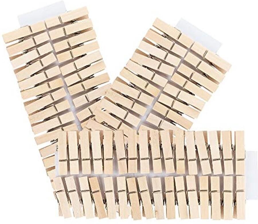 Mini Houten Klemmen 100 Stuks Ideaal voor Foto's en Decoratie