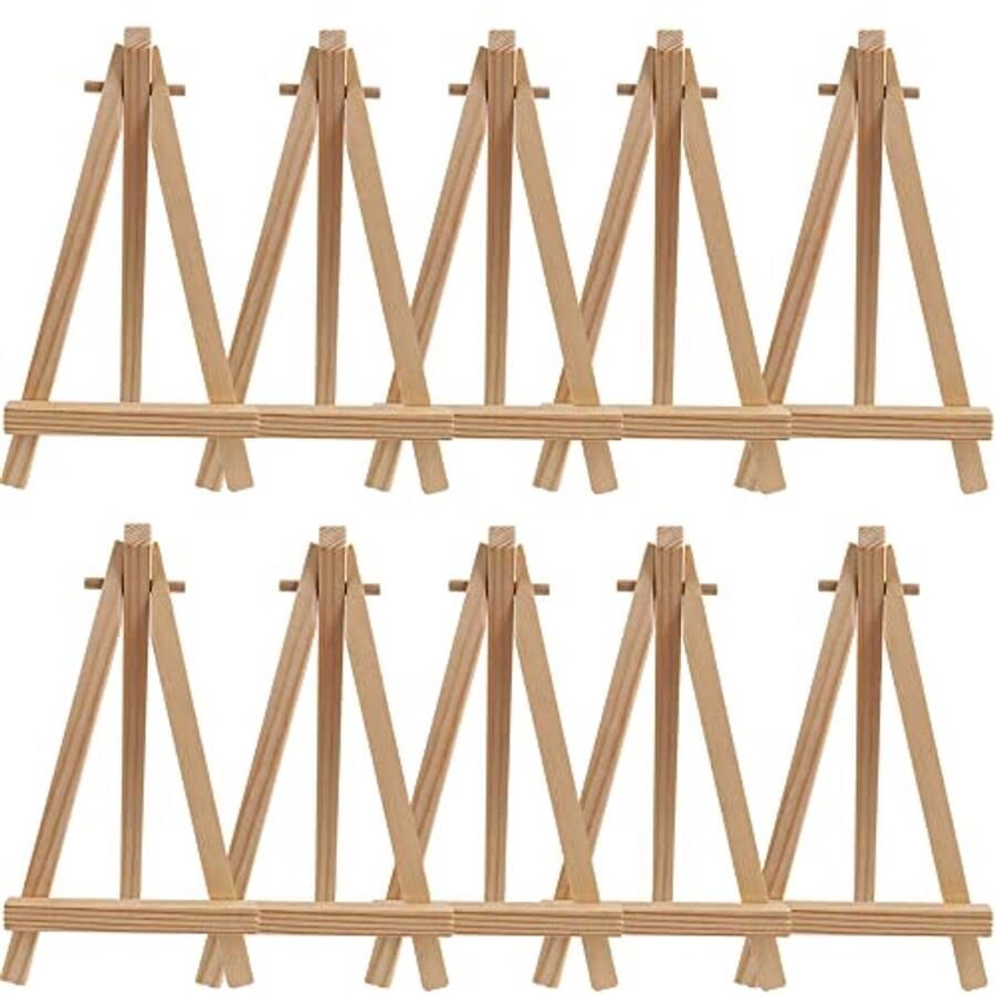 Mini houten schildersezels voor kleine doeken 10 stuks