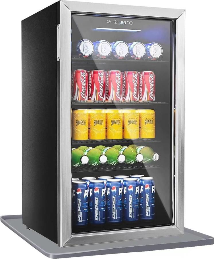 Mini Koelkast Siliconen Mat 24 x 24 met Verhoogde Rand Bescherming tegen Lekkage