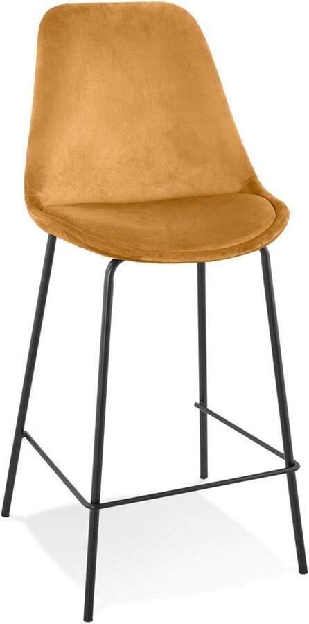 MINI Kruk Snackstoel Industrieel design Mosterd Fluweel Zitten wordt een comfortbele ervaring