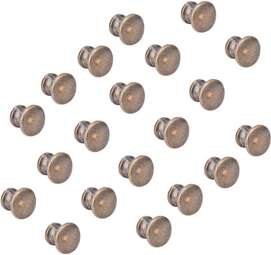 Mini Lade Knoppen 20 Set Mini Handvat Paddestoel Hoofd Vintage Kabinet Drawer Mini Metalen Sieraden Doos Gift Knoppen Enkele Gat Trekgrepen