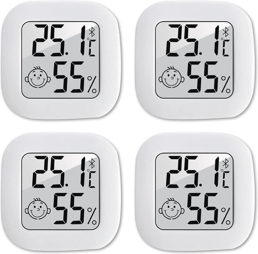 Mini LCD Thermometer en Luchtvochtigheidsmeter Geschikt voor Binnen Baby- en Werkkamer Wijnkelder en Broeikas