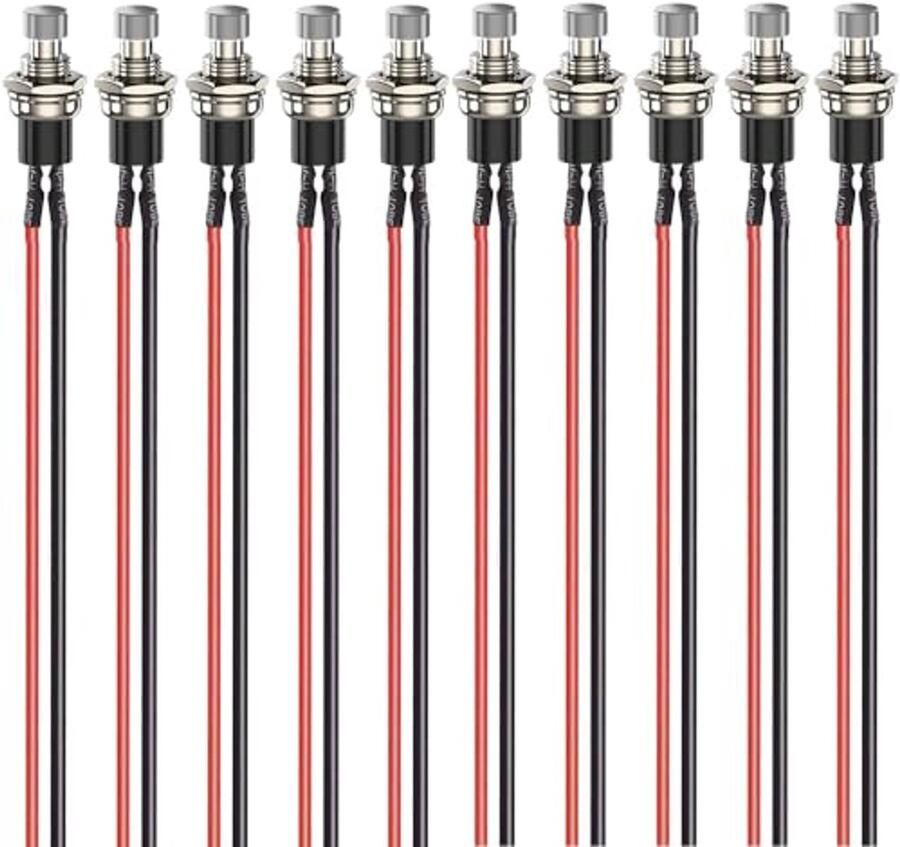 Mini Momentknop 7mm Voorgemonteerde Drukknop voor Modelspoorhobby 10 Stuks