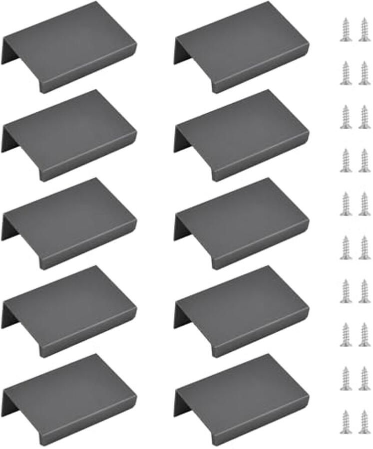 Mini-opbouwrandgrepen voor één-vingerbediening van aluminiumlegering moderne stijl met rechte hoek