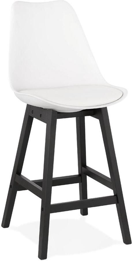 MINI Snackkruk Barkruk Maximale Comfort en Ondersteuning Wit Zwart Design