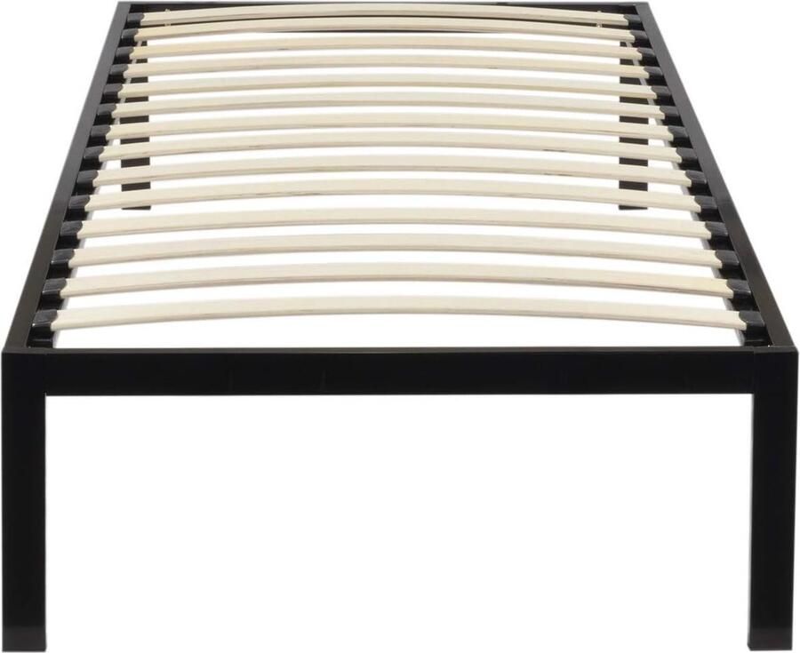 Minimalistisch metalen bed 90 x 200 cm met opbergruimte en stabiliteit