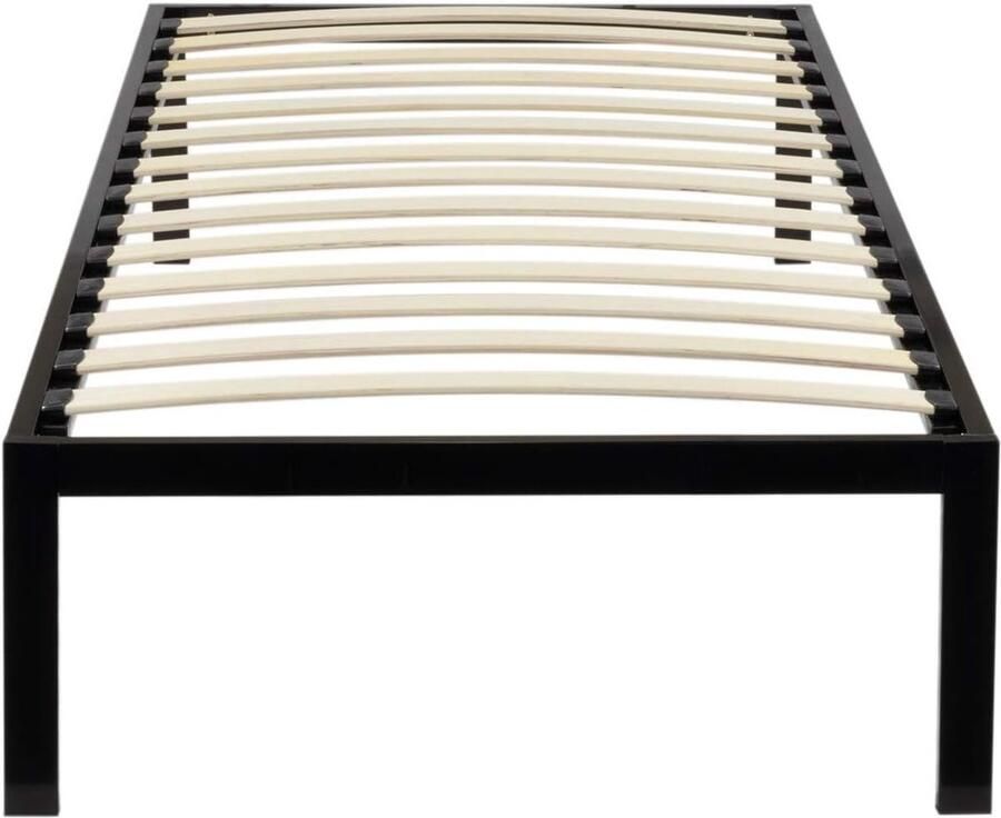 Minimalistisch Metalen Bedframe 90 x 200 cm met Opbergruimte Logeerbed en Futonbed