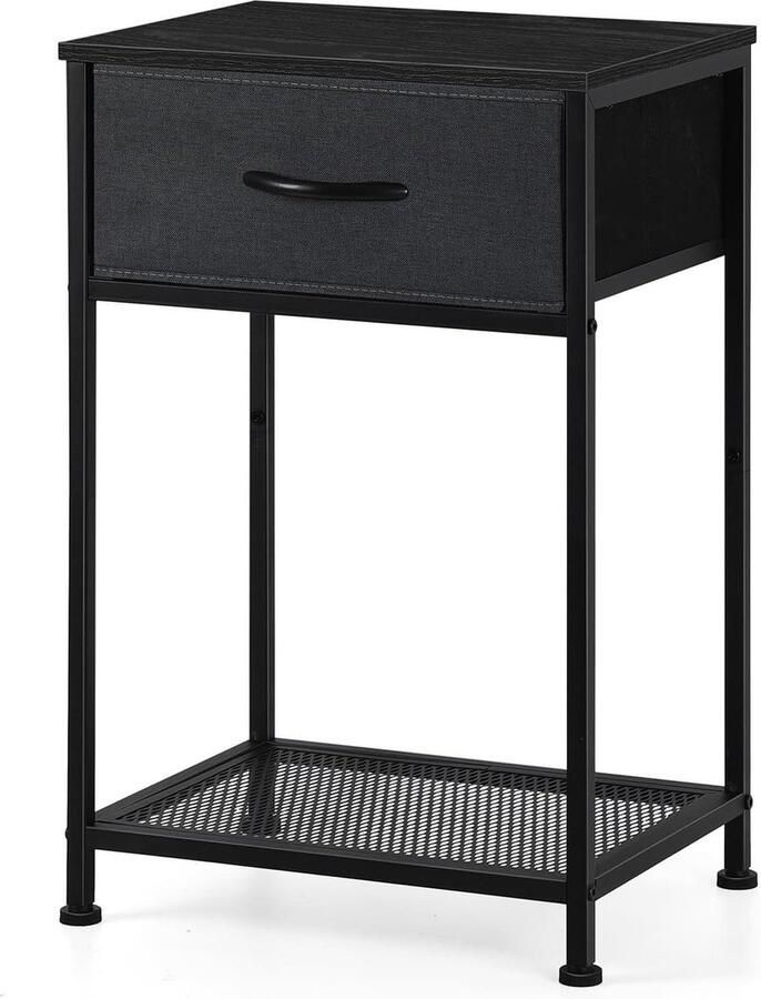 Zwart Nachtkastje Minimalistische stijl 1 stuk Zwart Hout