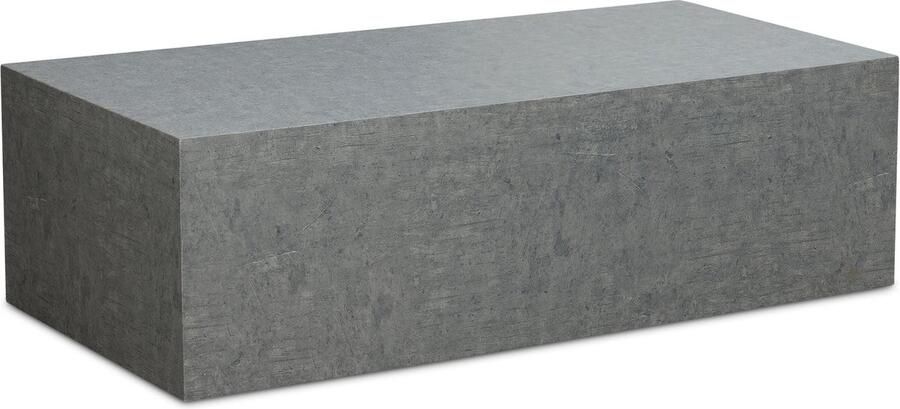 Rootz Living Rootz Minimalistische Salontafel Rechthoekig Design Betonlook 100cm x 50cm x 30cm Verijdeld MDF Krasbestendige melaminelaag