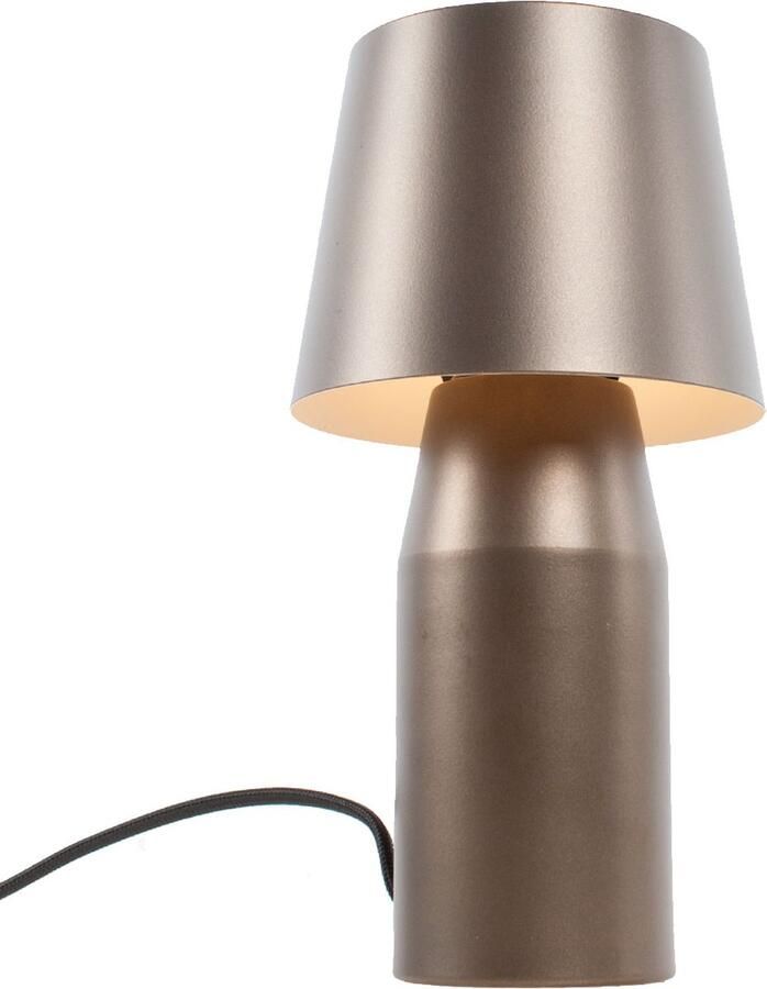 Minimalistische tafellamp 1 lichts brons bruin metaal 27 5 cm hoog nachtkastje eetkamer tafel lamp modern sfeervol scandinavisch design