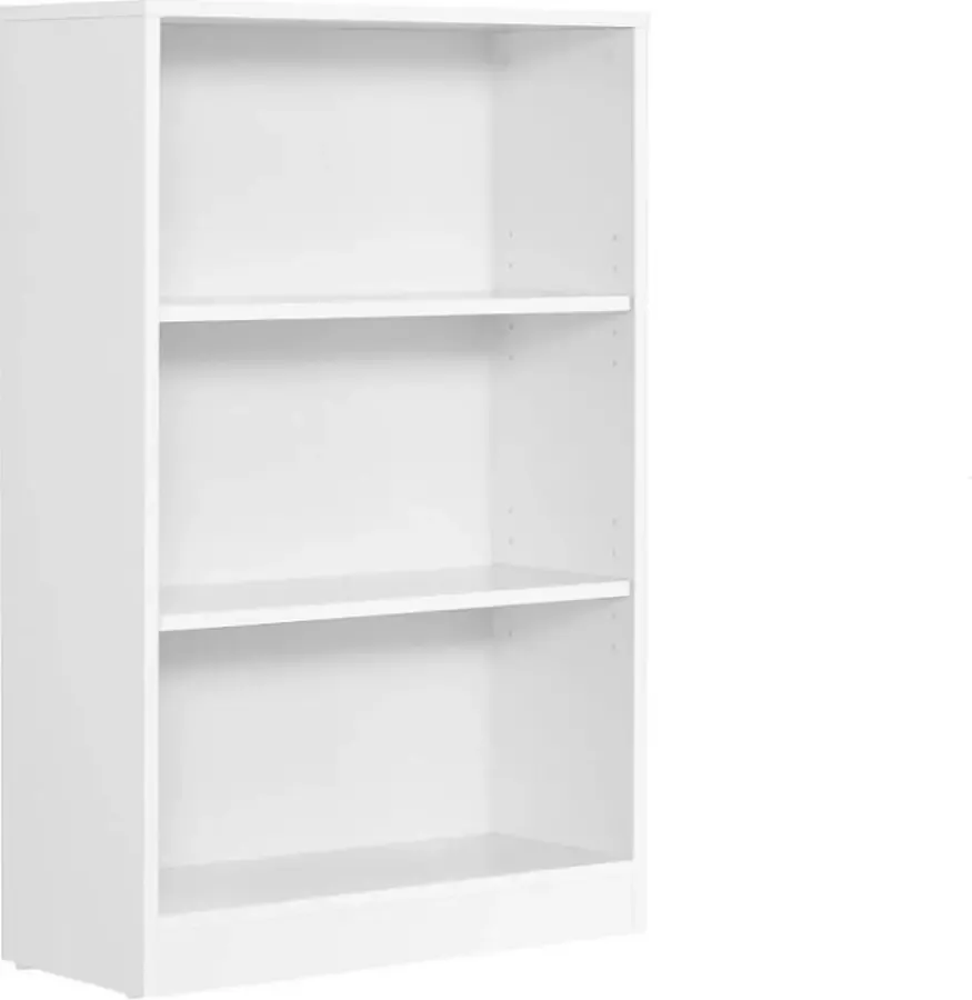 MIRA Home Boekenkast 3-niveau plank Hout Wit 60x24x93