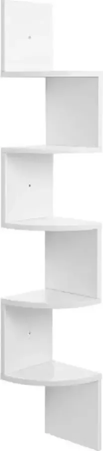 MIRA Home Hoekplank Wandkast Wit Spaanplaat 20 x 20 x 127 5