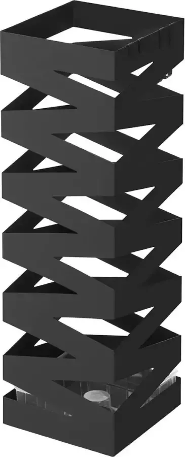MIRA Home Parapluhouder Paraplubak metaal Modern Zwart 15 5 x 15 5 x 49 cm - Foto 2