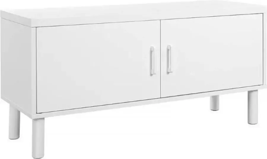 Mira Home Schoenenkast Met Deur Industrieel Spaanplaat metaal Wit 76x38x45