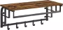 MAZAZU Mira Home Wandkapstok Wandkast met Legbord Vintage IJzer 66x30x27 - Thumbnail 1
