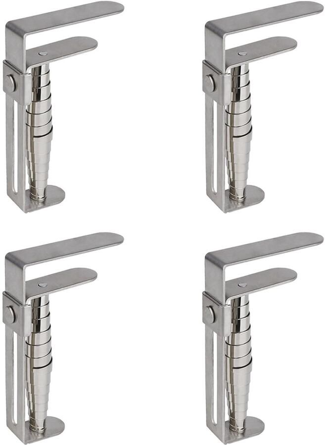 Misounda 4-pack tafelkleedklemmen roestvrijstalen tafelkleedklemmen 9 5x5 cm tafelklemmen voor tuintafels tafelkleedhouders voor buiten tafelkleedklemmen voor in de lente tafelklemmen voor dikke tafels