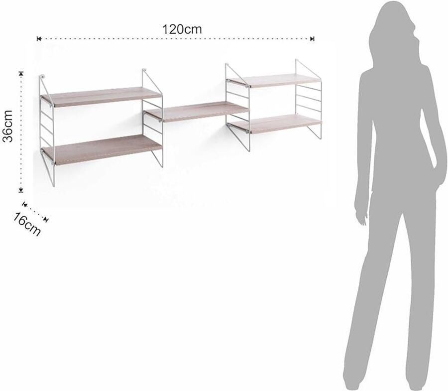 Misti Big Wandrek stijlvol en functioneel 1 stuk melamine en metaal