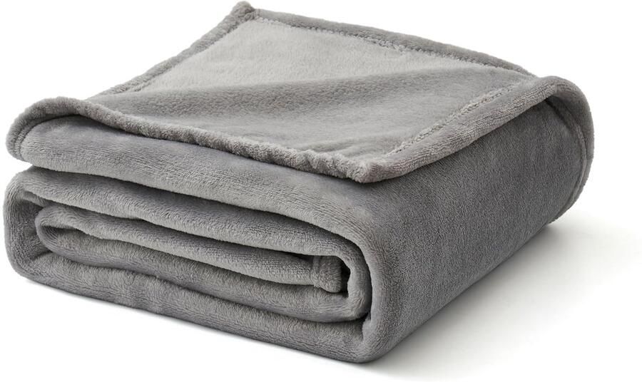 MIULEE Knuffeldeken Fluffy Deken Fleece Deken Woondekens Bankdeken Fluffy Plaid Microvezel Bedsprei Bankdeken Deken Voor Bed Bank Slaapkamer Kantoor 130x150 cm Lichtgrijs