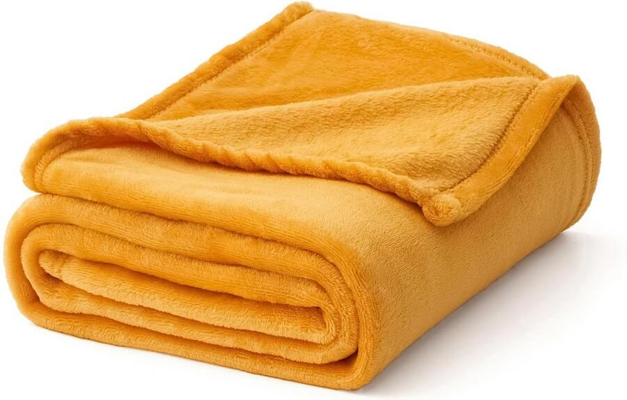 MIULEE Knuffeldeken Fluffy deken Fleece deken Woonkamerdekens Bankdeken Fluffy sprei Microvezel sprei Bankdeken Deken voor bed Bank Slaapkamer Kantoor 150x200 cm Geel